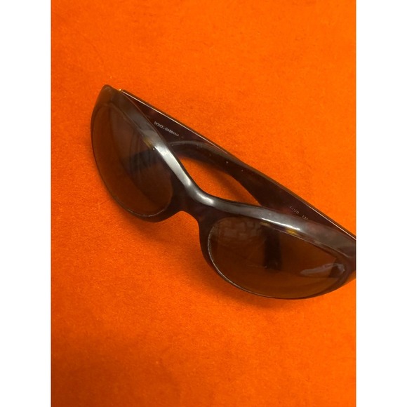 Dolce & Gabbana 6052 Wraparound Sunglasses Brown Tortoise Y2K Italy 135